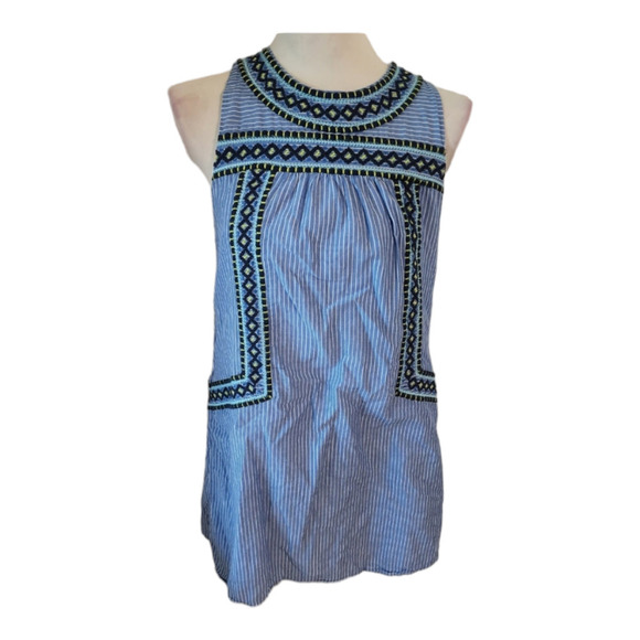 Vineyard Vines Yarn Dye Stripe Embroidered Shift Dress size small - Picture 1 of 8